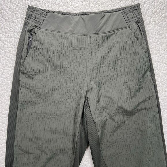 Athleta Textured Brooklyn Jogger Women’s 2 Pants Dark Olive Green Athliesure Gym - Picture 3 of 10